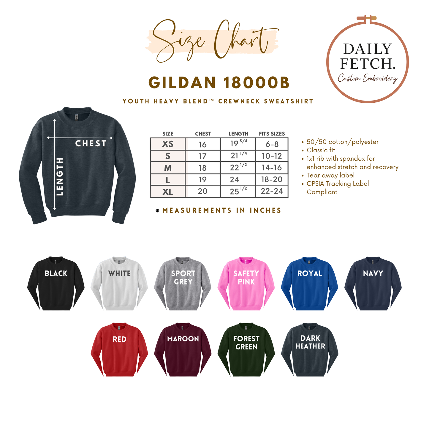 Youth Bow Yarn Embroidered Sweatshirt