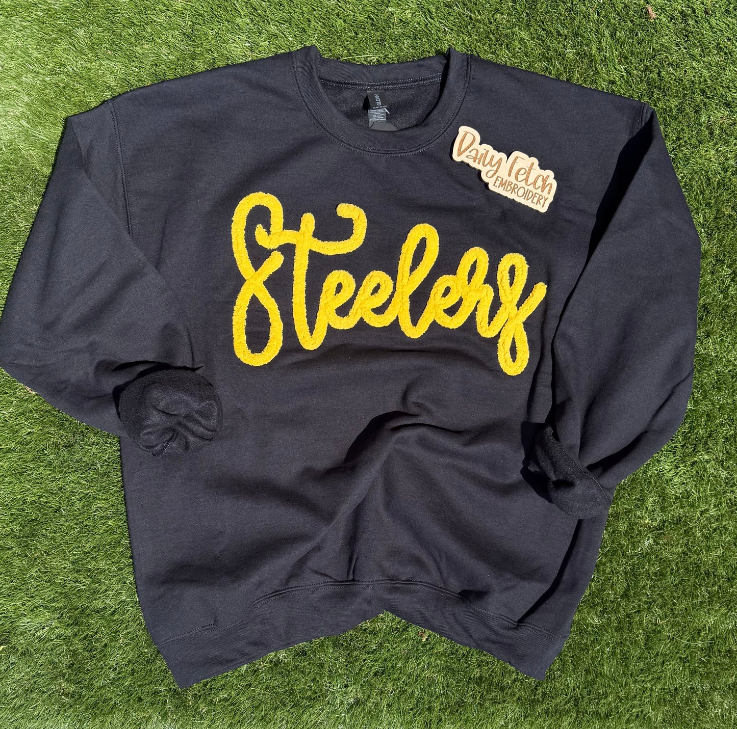 Steelers Yarn Embroidered Sweatshirt