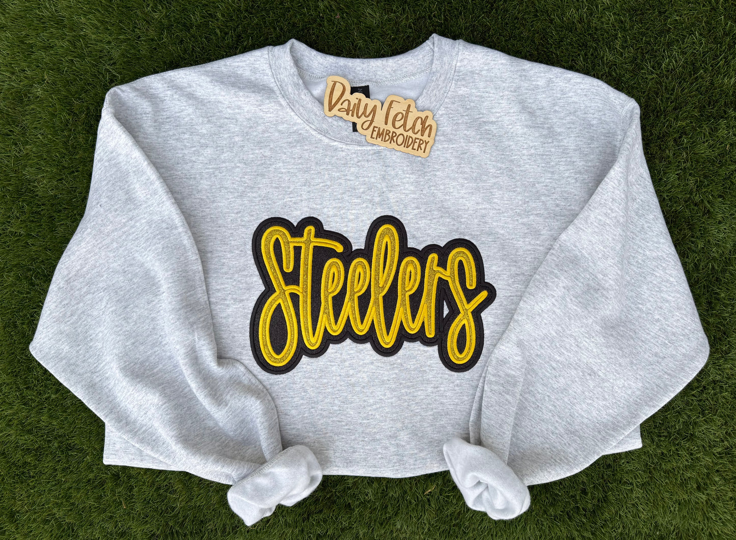 Steelers Vinyl Embroidered Sweatshirt
