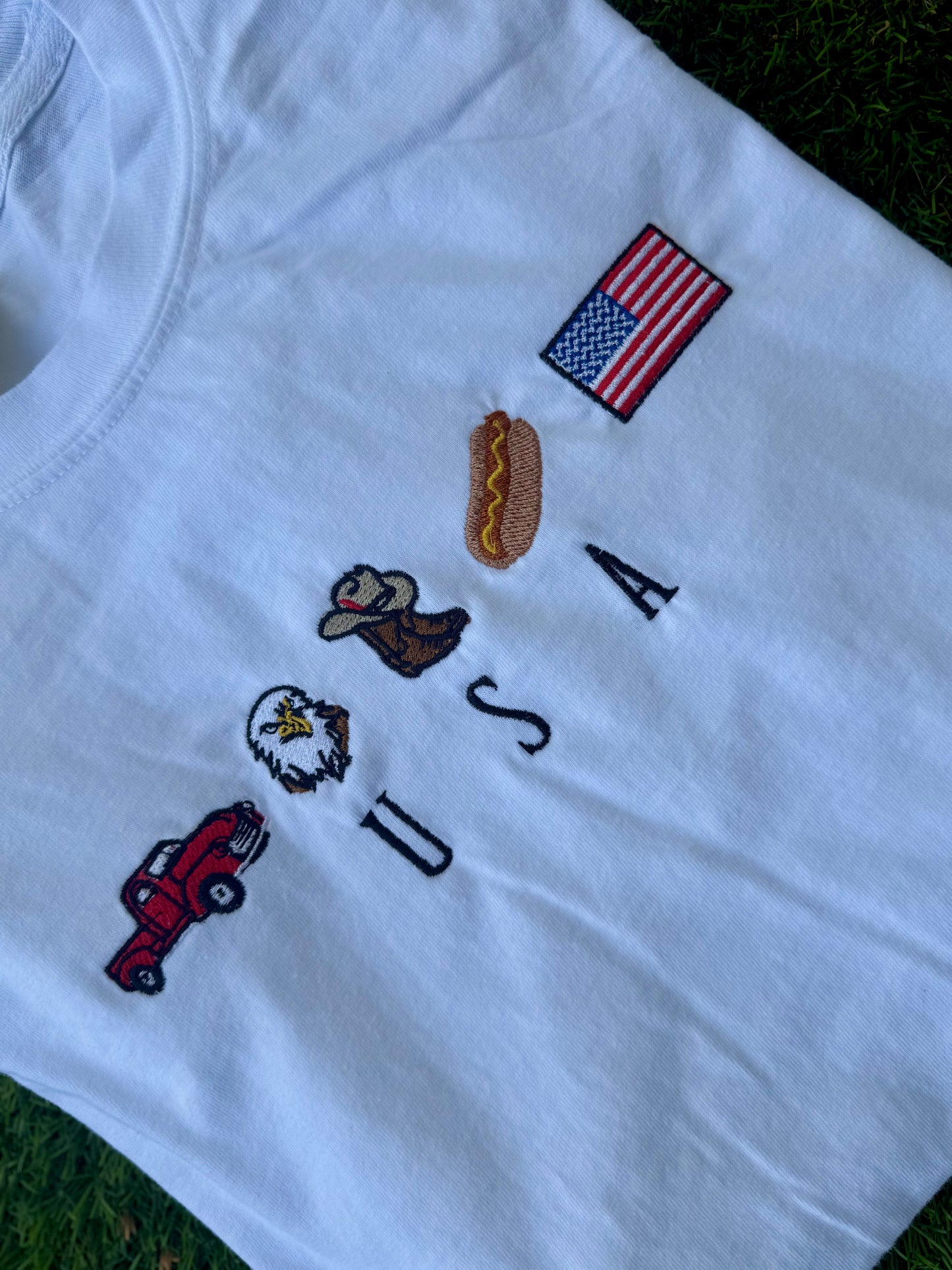 USA Embroidered Tee