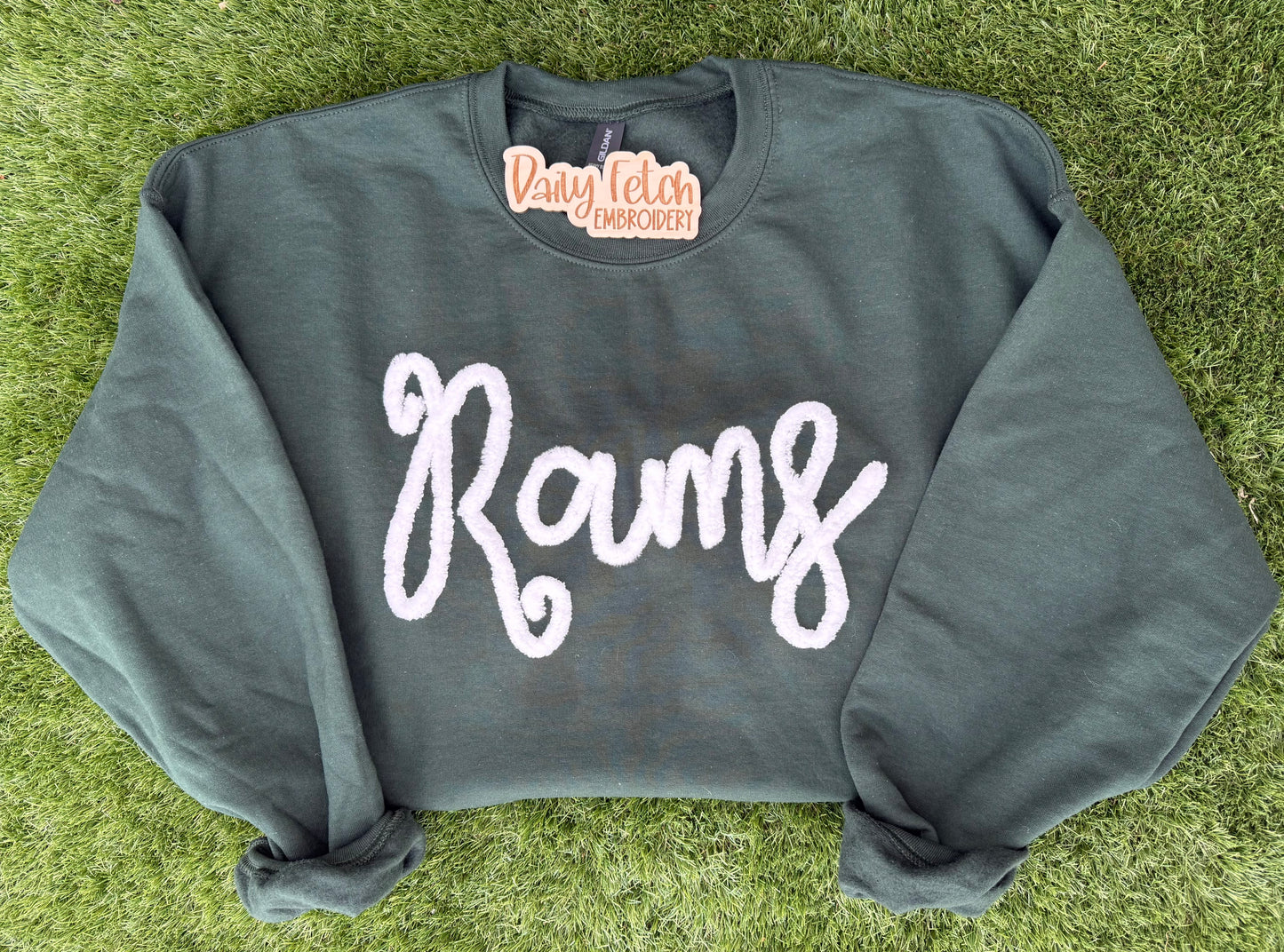 Rams Embroidered Yarn Sweatshirt