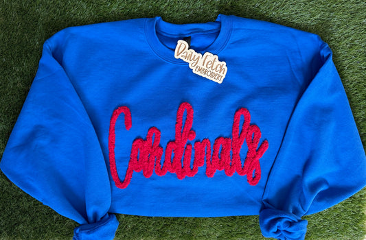 Cardinals Yarn Embroidered Sweatshirt