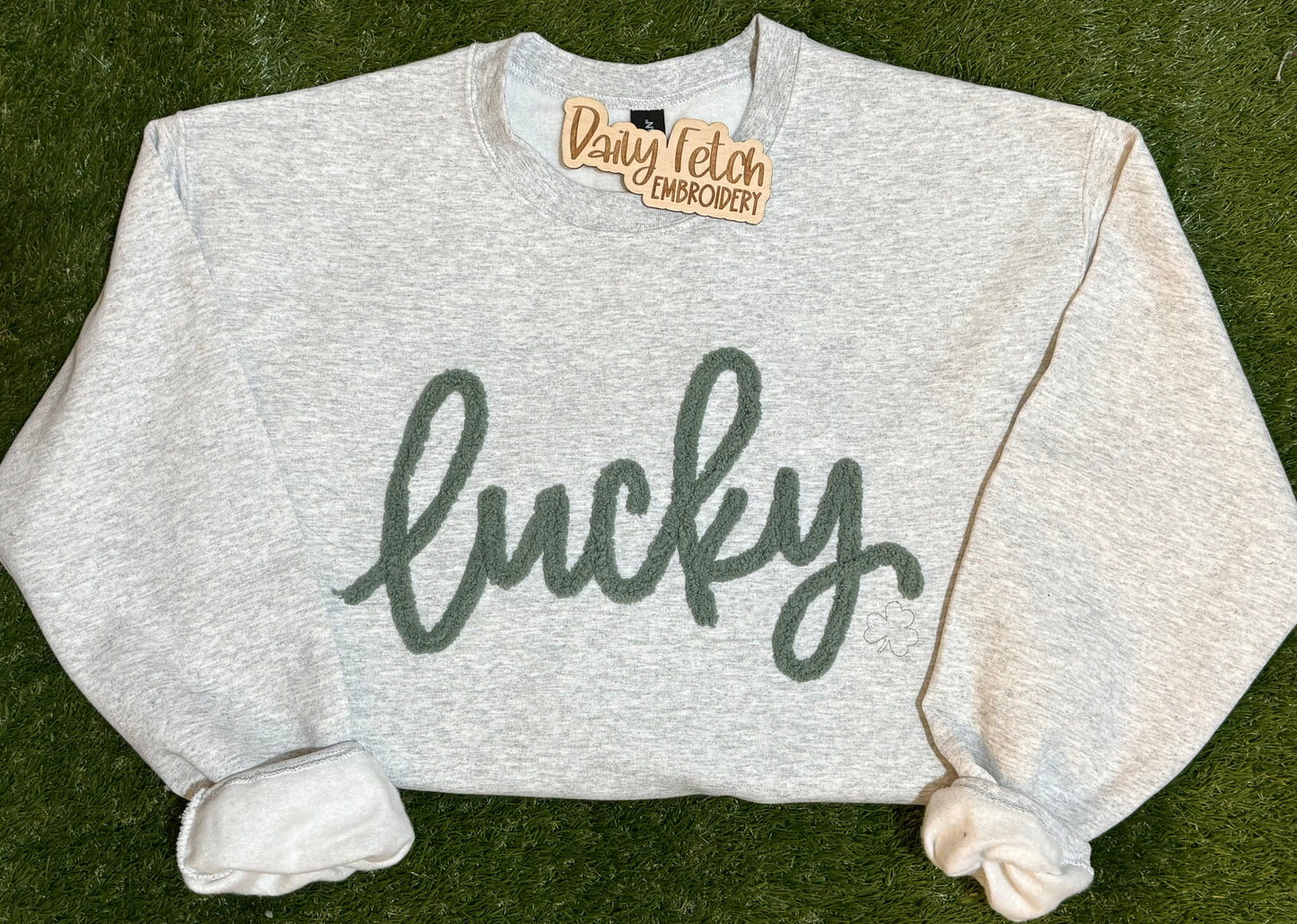 Lucky Embroidered Crew