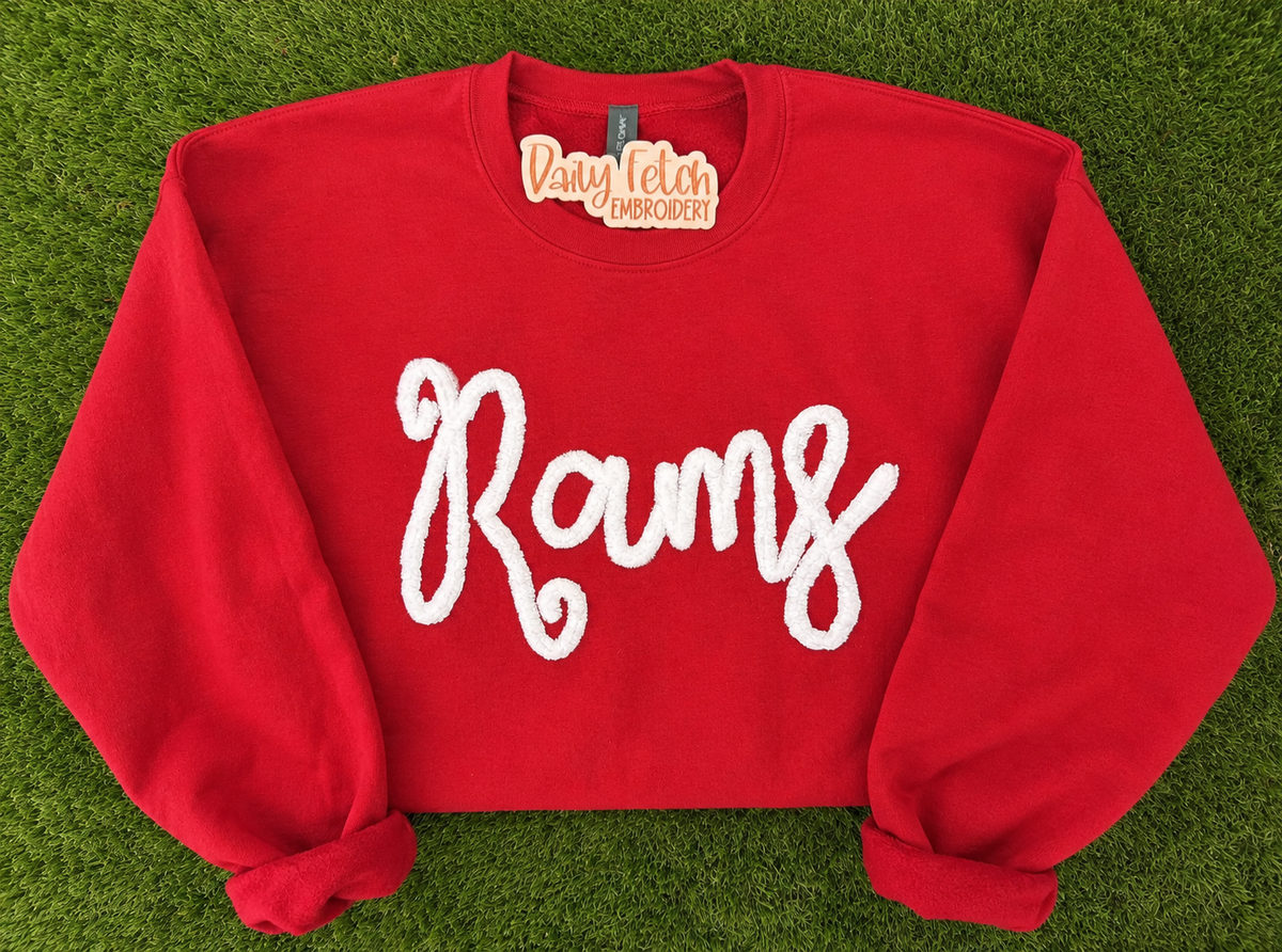 Rams Embroidered Yarn Sweatshirt