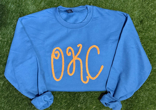 OKC Yarn Embroidered Sweatshirt