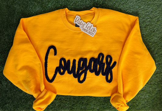 Cougars Yarn Embroidered Sweatshirt