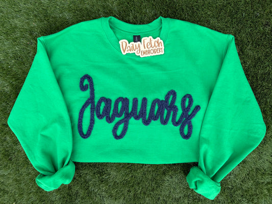 Jaguars Yarn Embroidered Sweatshirt