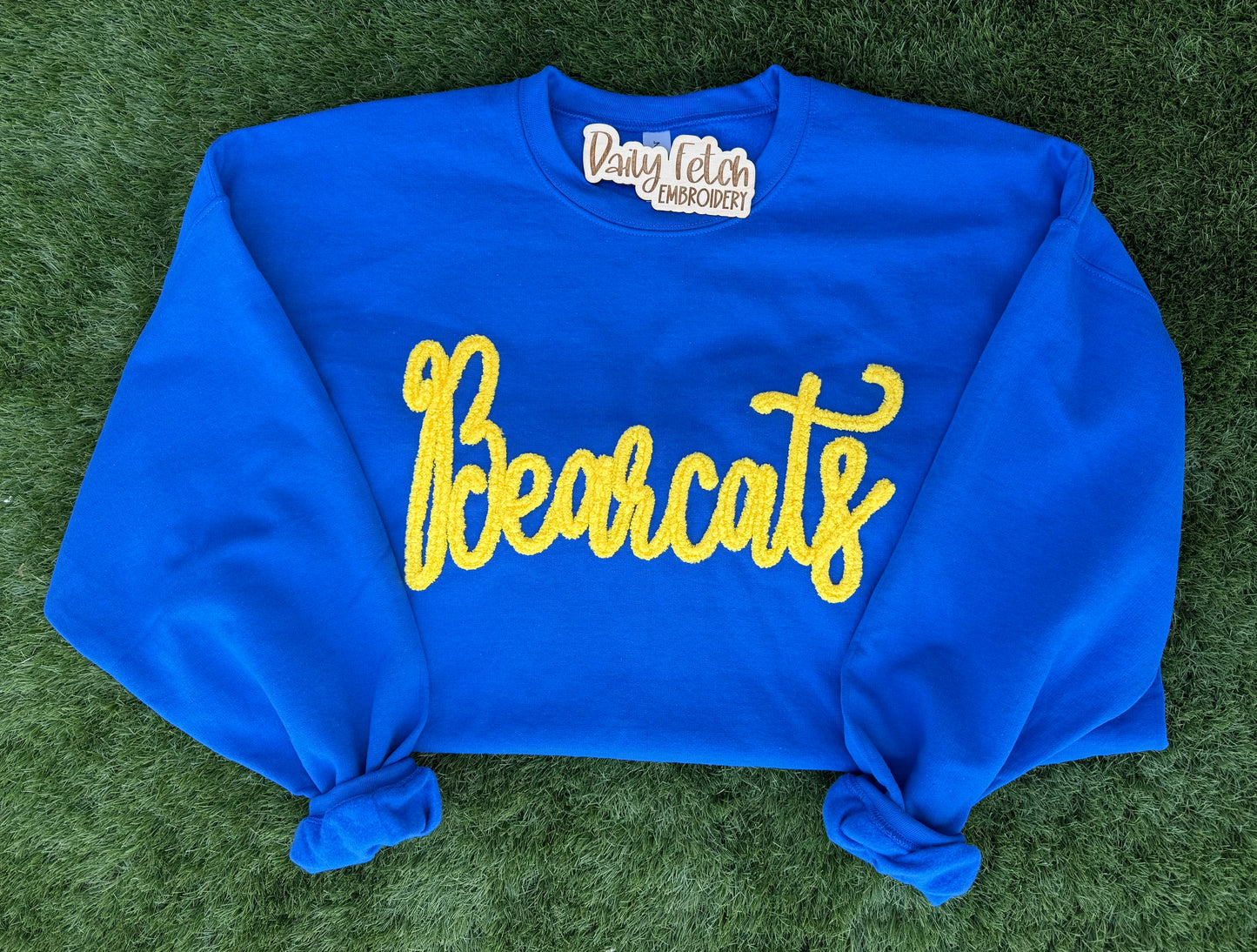 Bearcats Yarn Embroidered Sweatshirt
