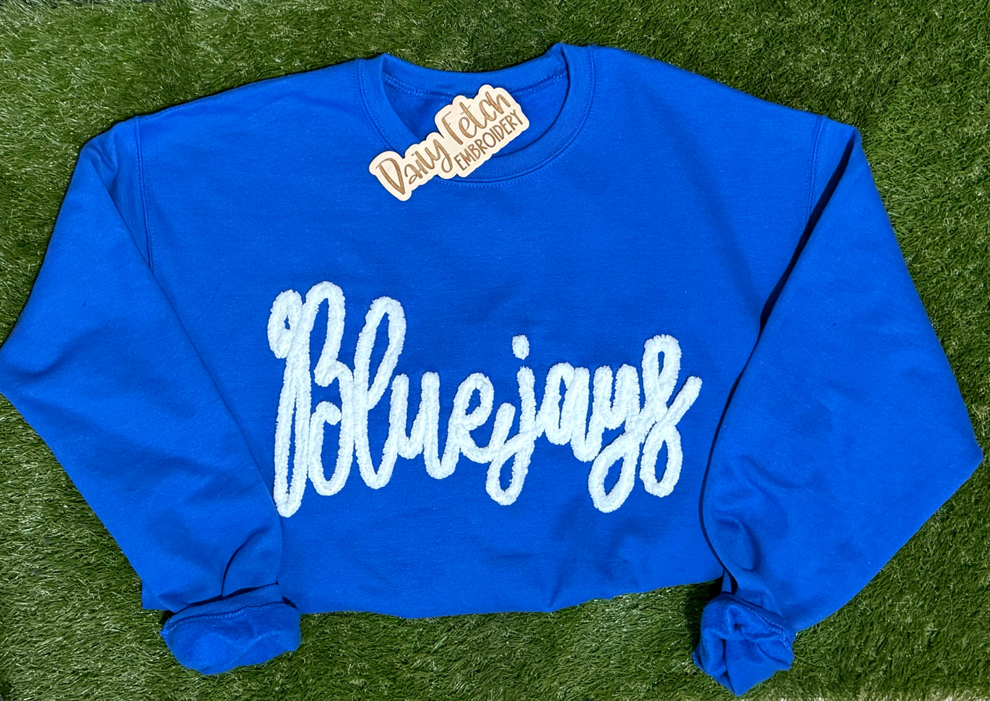 Bluejays Yarn Embroidered Sweatshirt