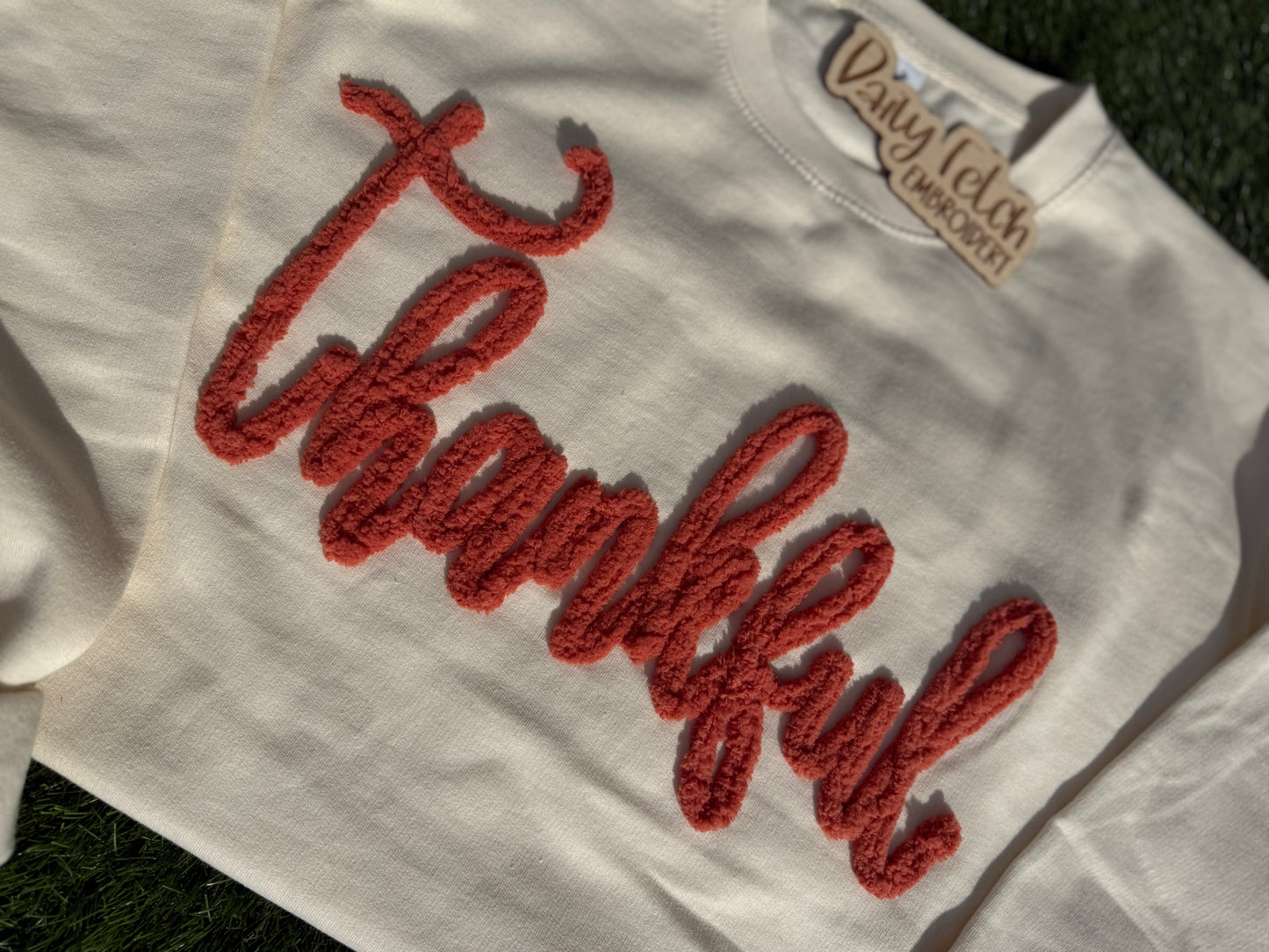 Thankful Yarn Embroidered Sweatshirt