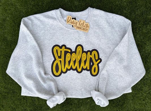 Steelers Vinyl Embroidered Sweatshirt