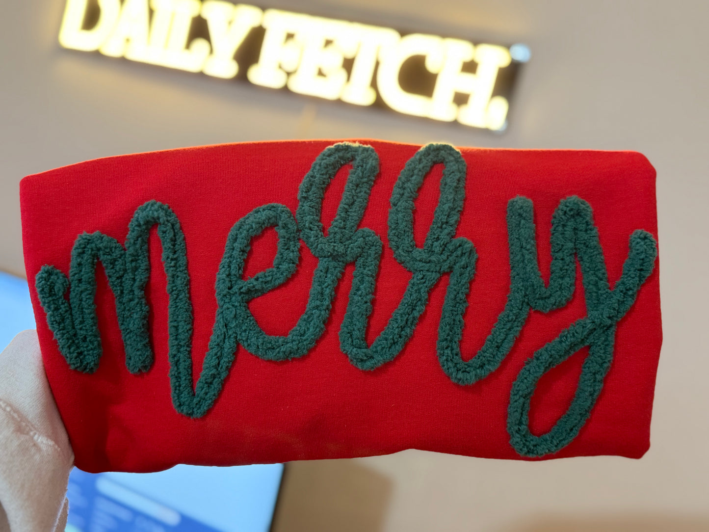 Merry Yarn Embroidered Sweatshirt
