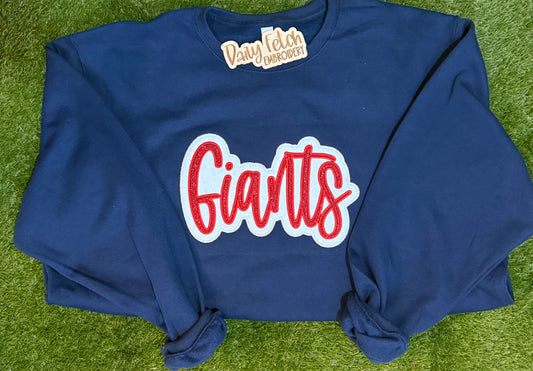 Giants Vinyl Embroidered Sweatshirt