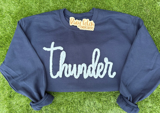 Thunder Yarn Embroidered Sweatshirt