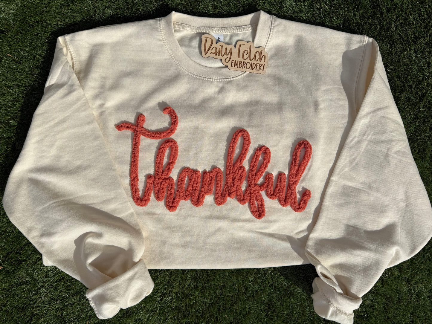 Thankful Yarn Embroidered Sweatshirt