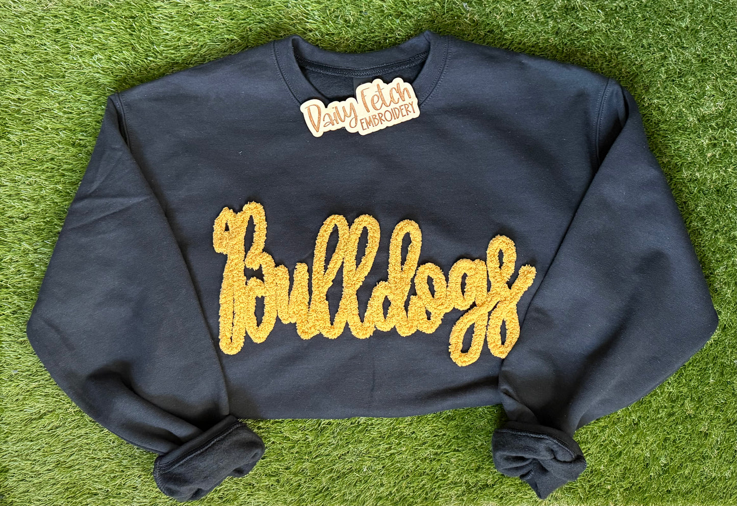 Bulldogs Yarn Embroidered Sweatshirt