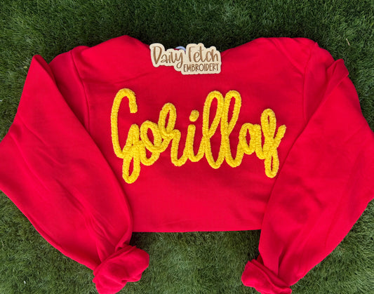 Gorillas Yarn Embroidered Sweatshirt