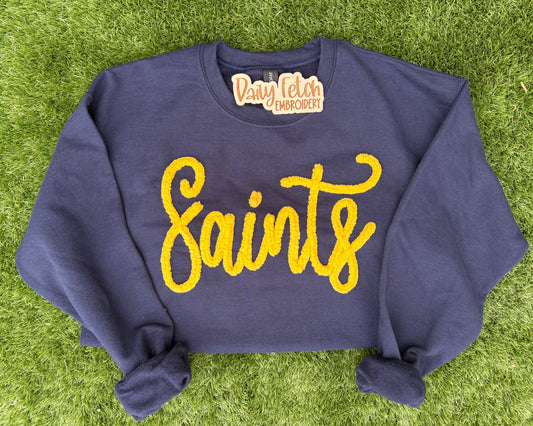 Saints Yarn Embroidered Sweatshirt