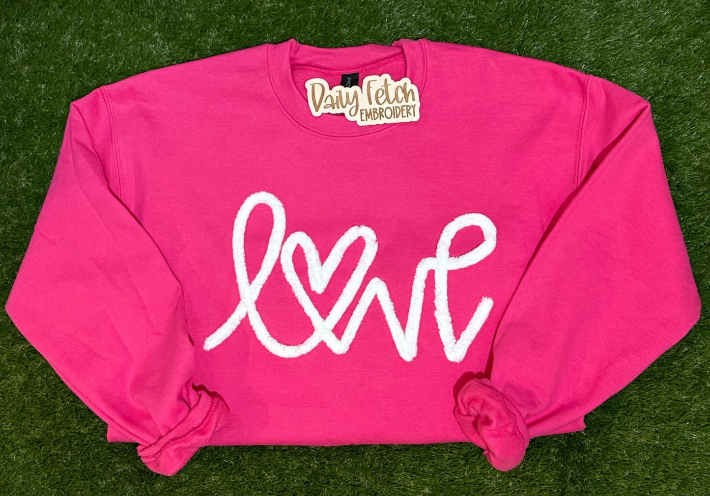 Love Yarn Embroidered Sweatshirt