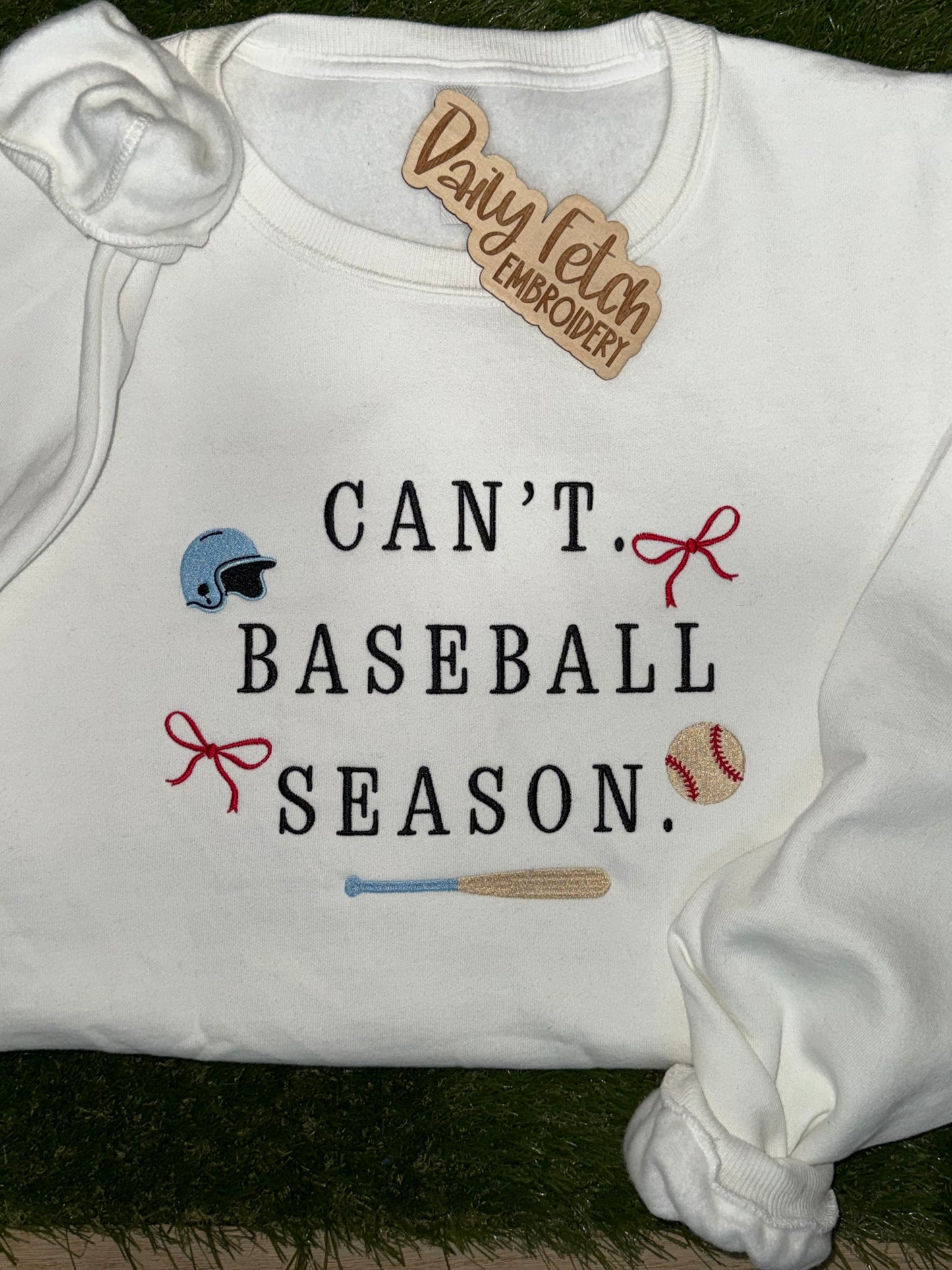 Can’t. Baseball season.