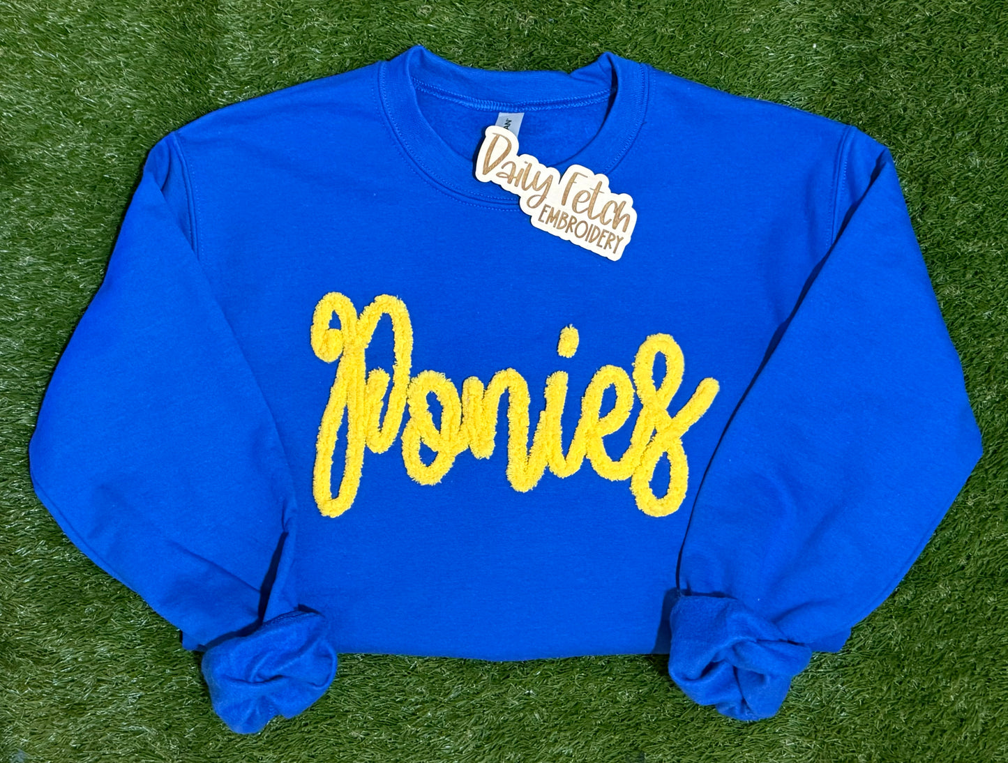 Ponies Yarn Embroidered Sweatshirt