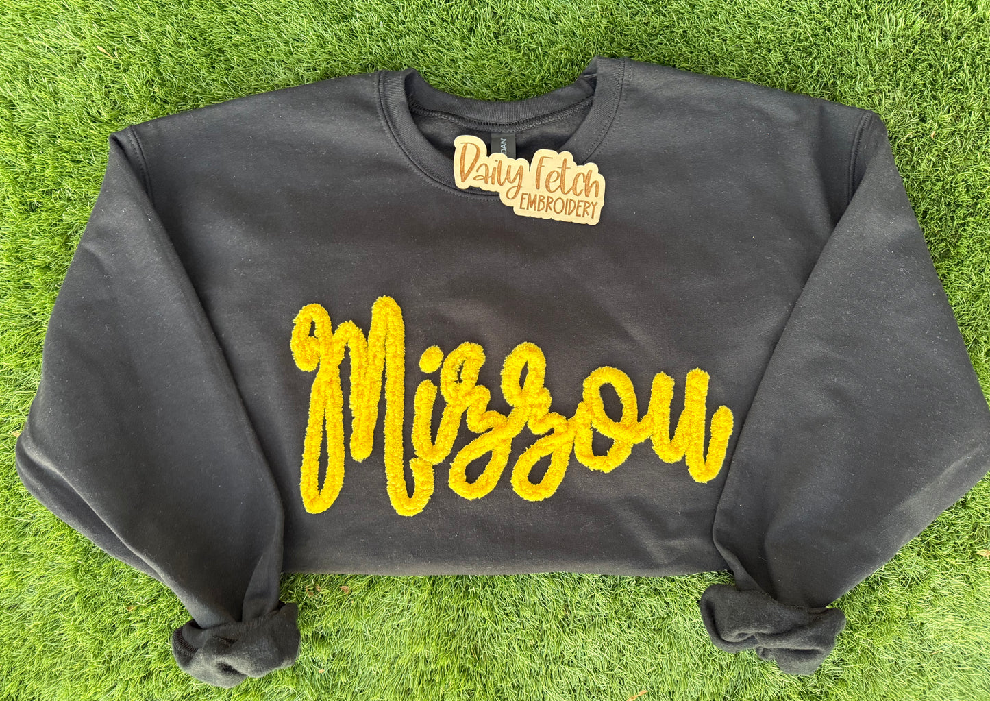 Mizzou Yarn Embroidered Sweatshirt
