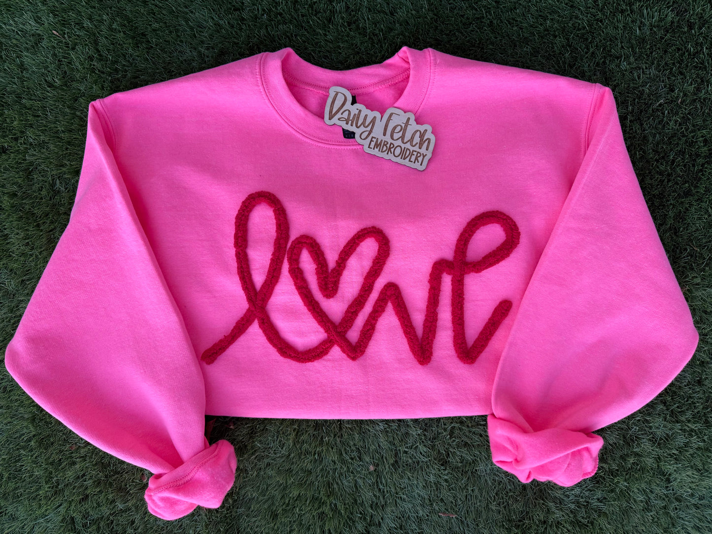 Love Yarn Embroidered Sweatshirt