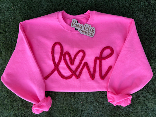 Love Yarn Embroidered Sweatshirt