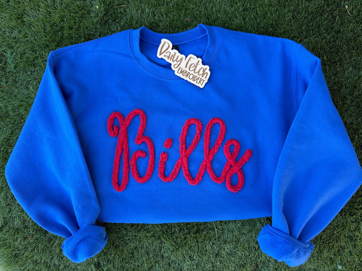 Bills Yarn Embroidered Sweatshirt