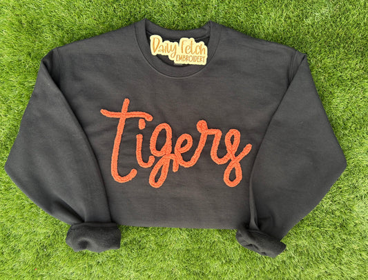 Tigers Yarn Embroidered Sweatshirt