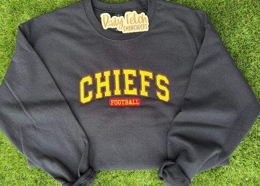 Vintage Chiefs Football Embroidered Sweatshirt